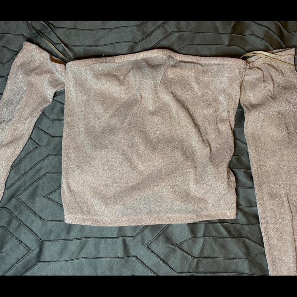 sparkly pink crop